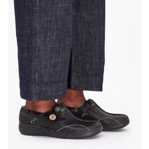 Clarks Artisan Unstructured UN Loop Black Leather Loafer Women's Sz 7.5W Comfort